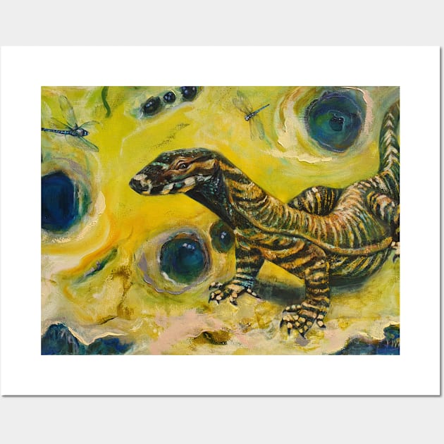 Goanna Monitor Lizard Wall Art by CoryAcornArt